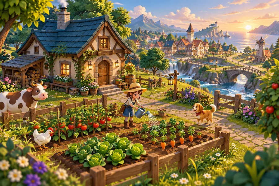 Cozy / sandbox adı için özgün oyun sahnesi